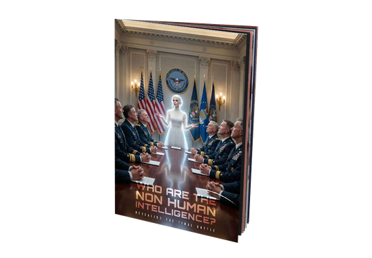 Cover of the booklet Nonhuman Intelligence, Unmasking the UAP Deception
